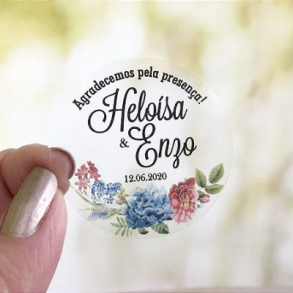 Adesivo Vinil Transparente 5x5 cm - R$ 59,90